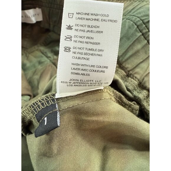 John Elliott Sateen Cargo Pants Size 1 Small Tie Dye Cropped Made In Japan - Picture 11 of 11